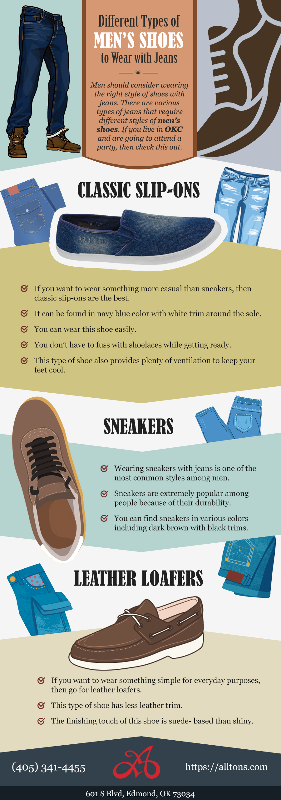 Different Types Of Men's Shoes To Wear With Jeans